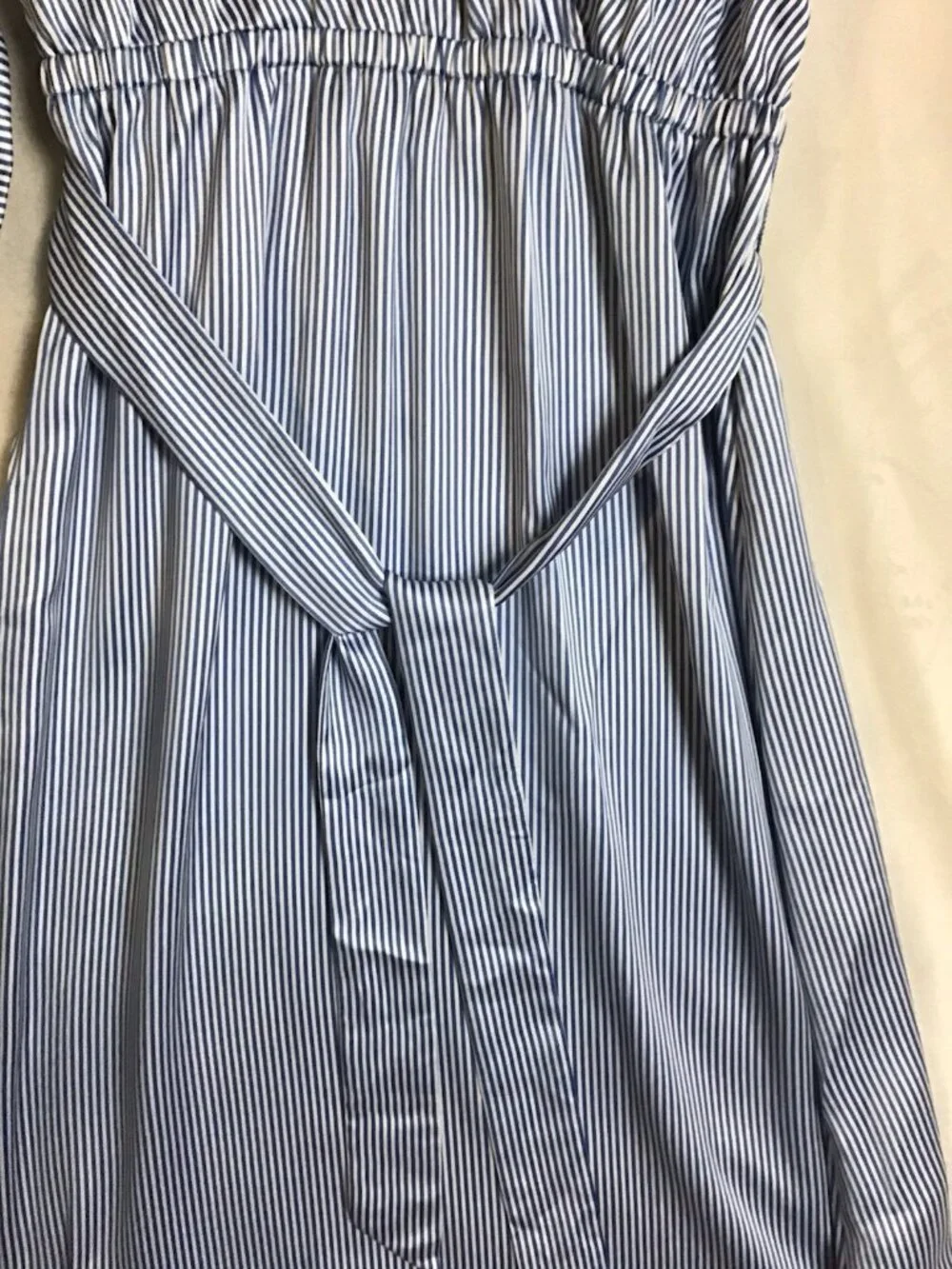 Michael Kors Women's Striped Tie-Front Shirtdress, Blueberry, Size S